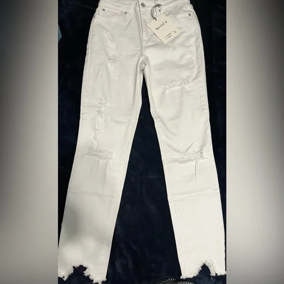 Special A distressed white denim jeans - Picture 1 of 5